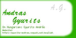 andras gyurits business card